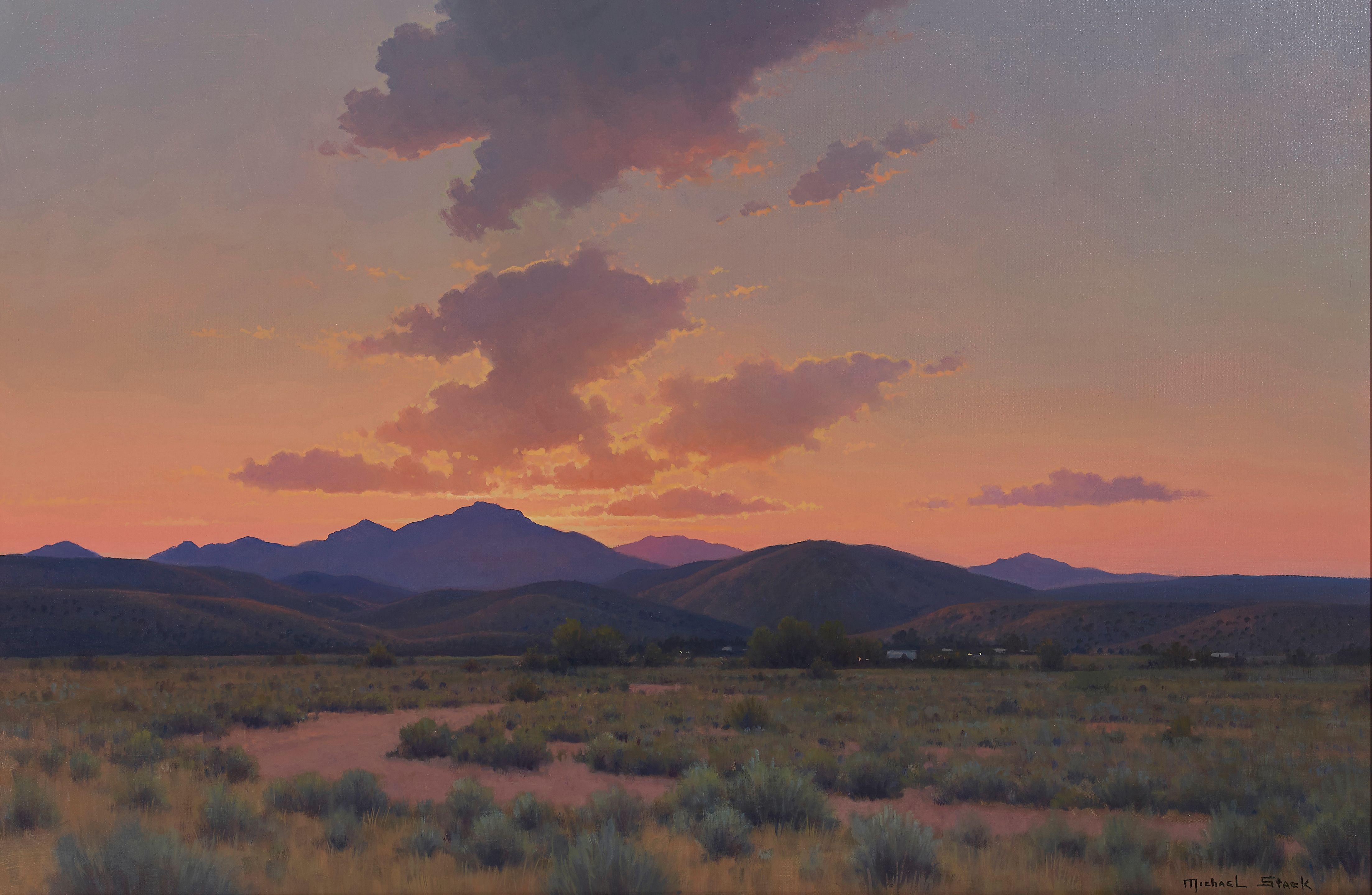Michael Stack - Sundown Near the Gilas 24 x 36 in. framed 33 x 45 in.