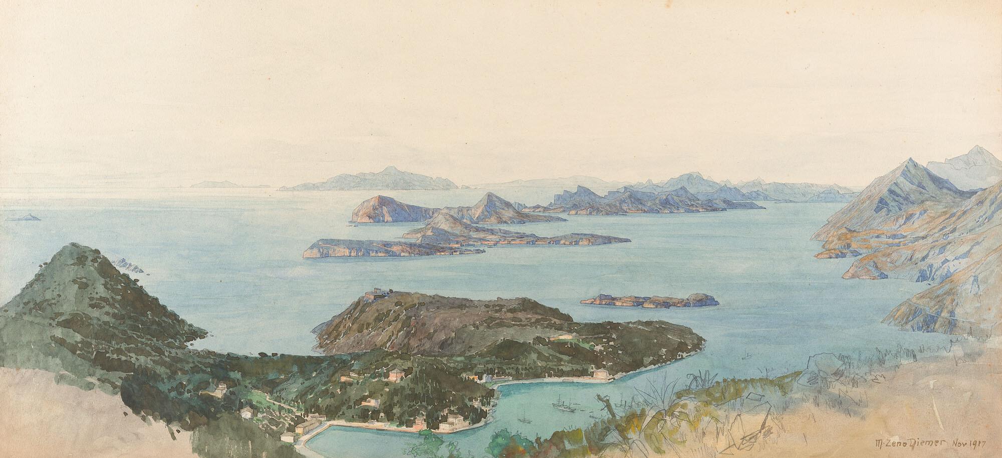 Michael Zeno Diemer - Blick auf die Bucht von Gravosa in Dalmatien.