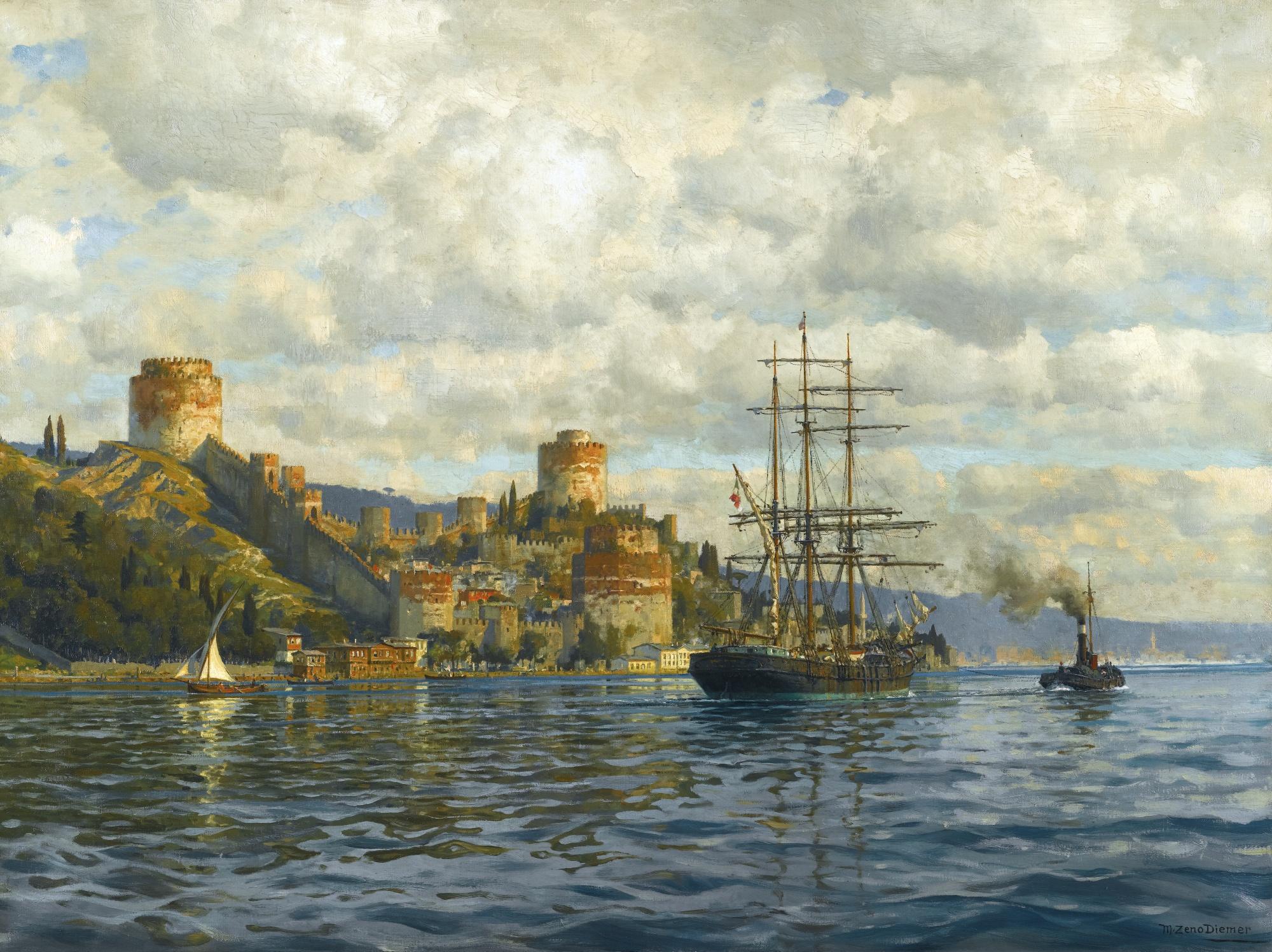 Michael Zeno Diemer - German view Of The Bosphorus With Rumelihisari
