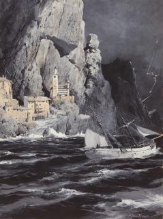 Michael Zeno Diemer - „Gewitter an der Küste von Ligurien“.