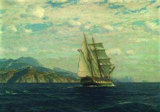 Michael Zeno Diemer - Niederländischer Schoner vor dem Cap Tindaro