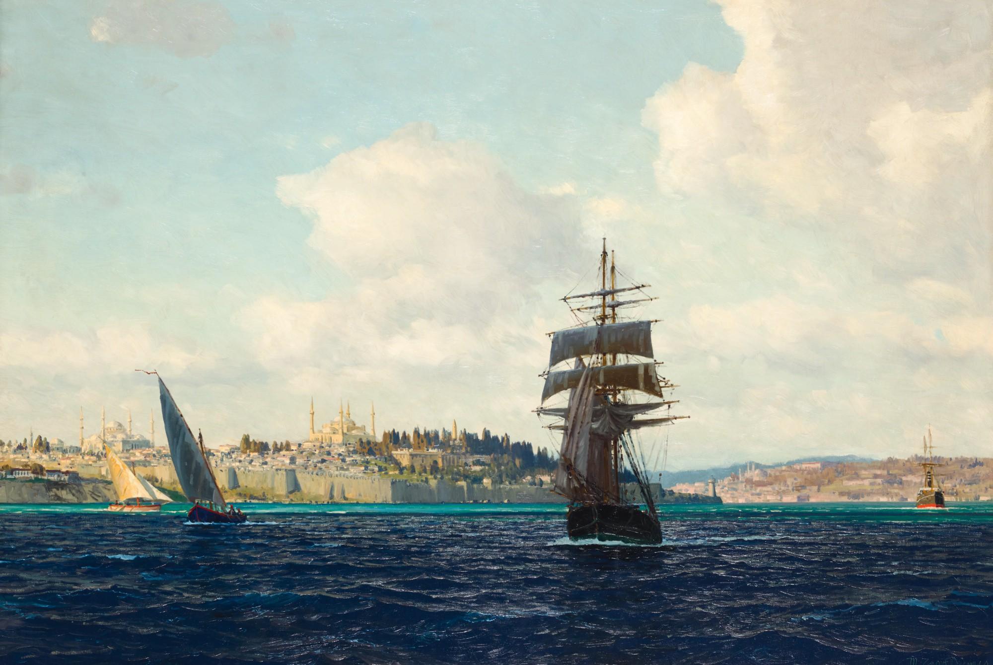 Michael Zeno Diemer - Sailing Boats Off Seraglio Point, Constantinople