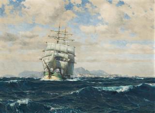 Michael Zeno Diemer - Segler vor der dalmatischen Küste.