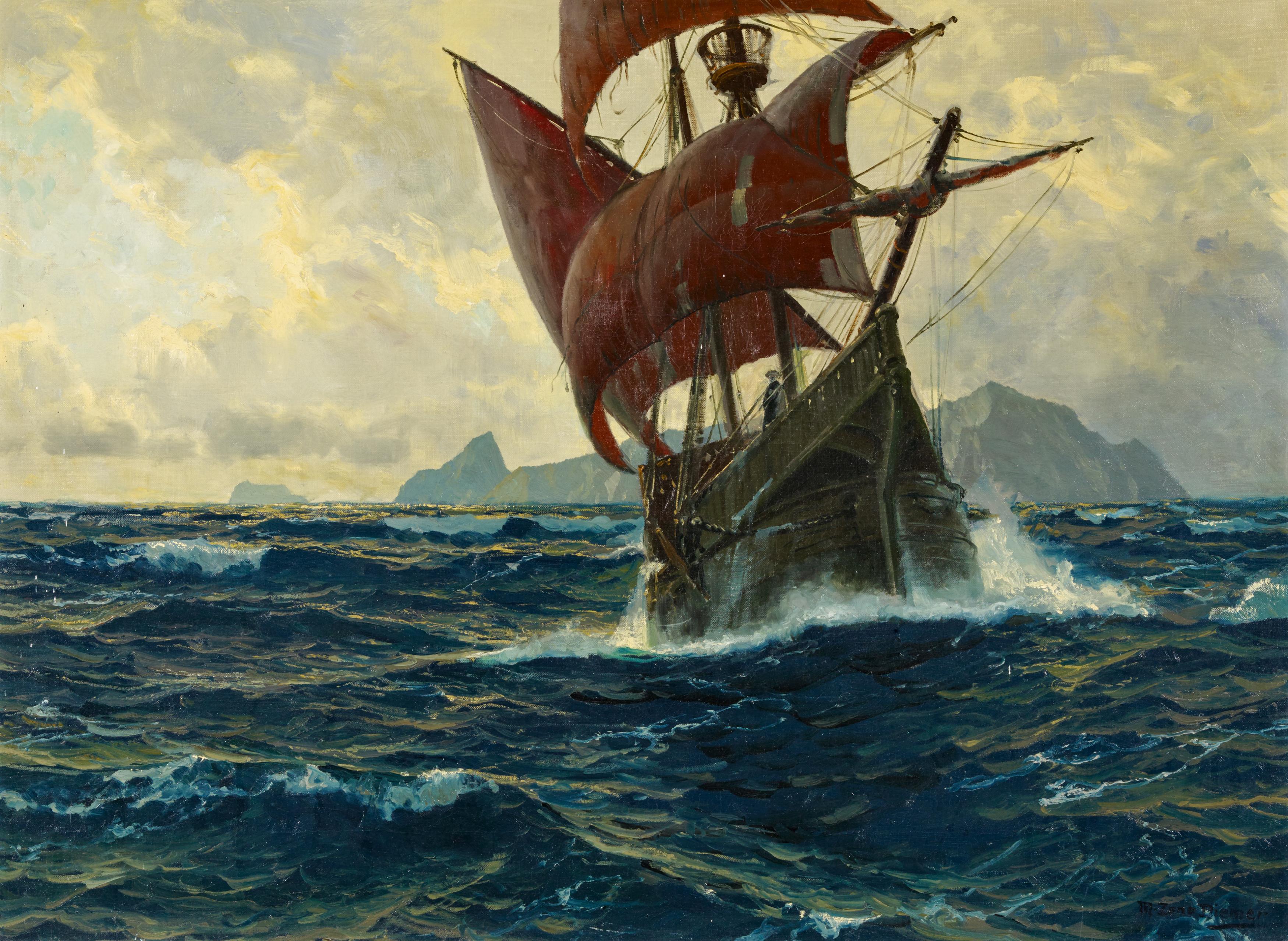 Michael Zeno Diemer - Zweimaster auf See