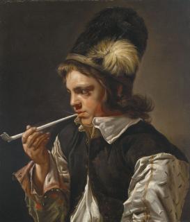 Michaelina Wautier - A Young Man Smoking A Pipe