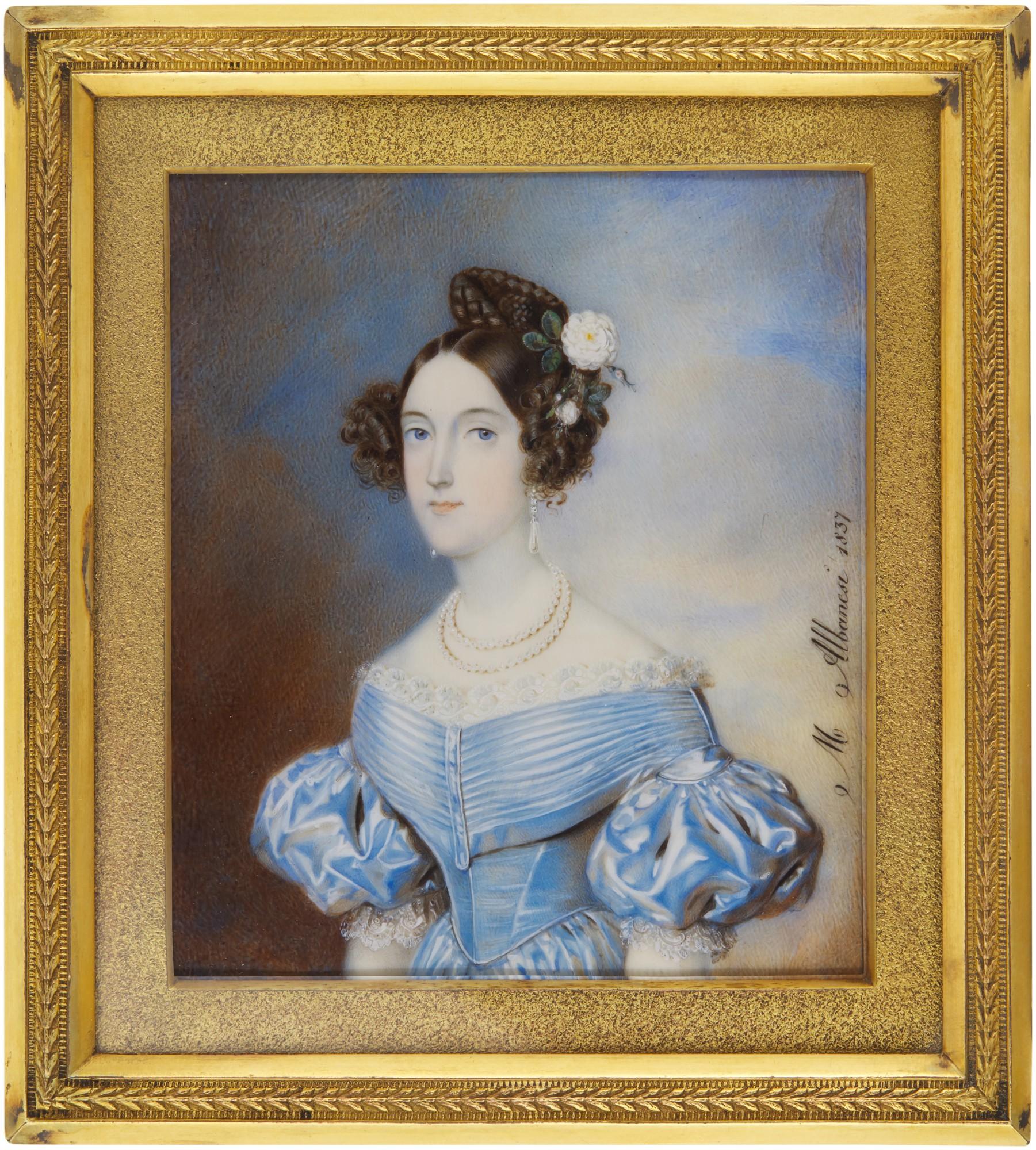 Michaelo Albanesi - Portrait of a lady, traditionally identified as Princess Maria Anna of Savoy, Empress of Austria (1803-1884)
