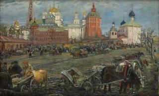 Michail Vasilievitch Boskin - A View Of The Holy Trinity-St. Sergius Lavra
