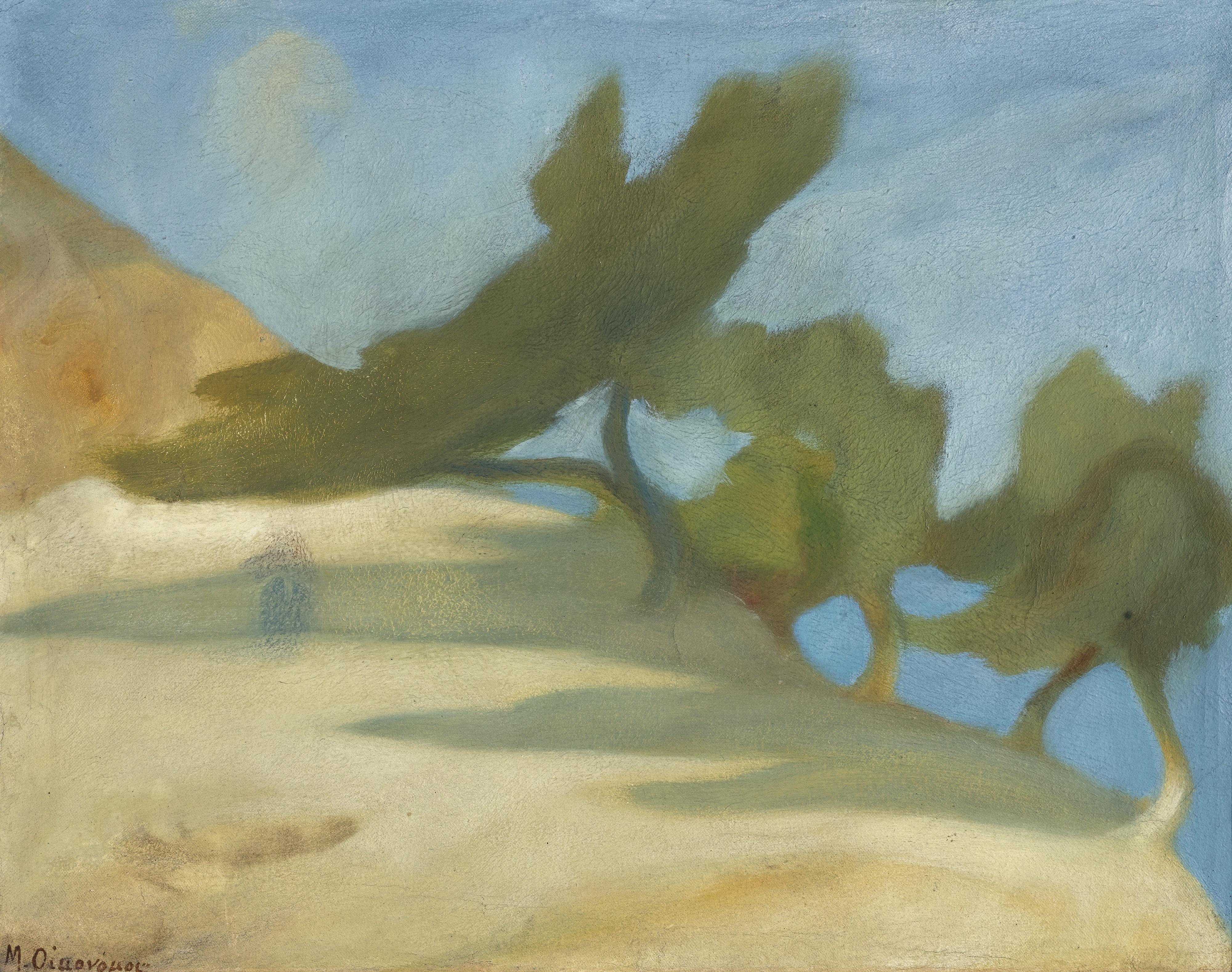 Michalis Economou - Greek trees In A Landscape