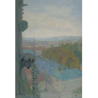 Michel Auguste Collé - Nancy, Vue De La Cathédrale, Saint Eprve (Automne)