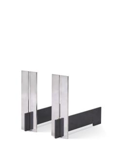 Michel Boyer - Paire De Chenets, Le Modèle Créé En 1970, Édition Rouve