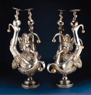 Michel Chemiakin - Carnaval de Saint-Petersbourg - a Pair of Candelabra