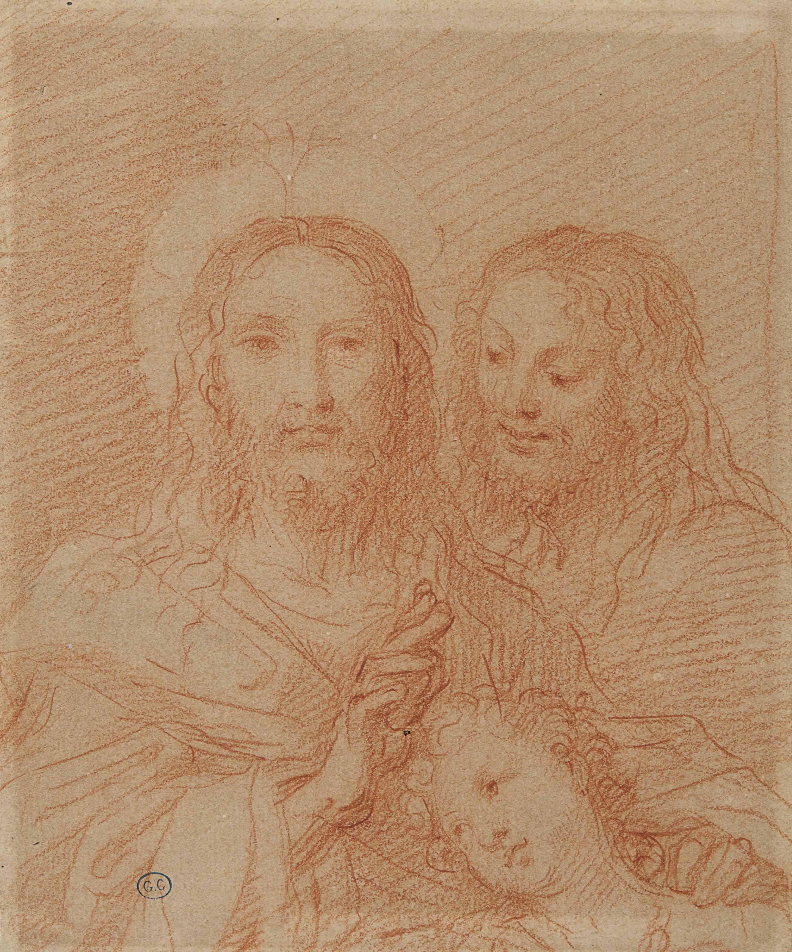 Michel Corneille Ii - Le Christ Bénissant Un Enfant