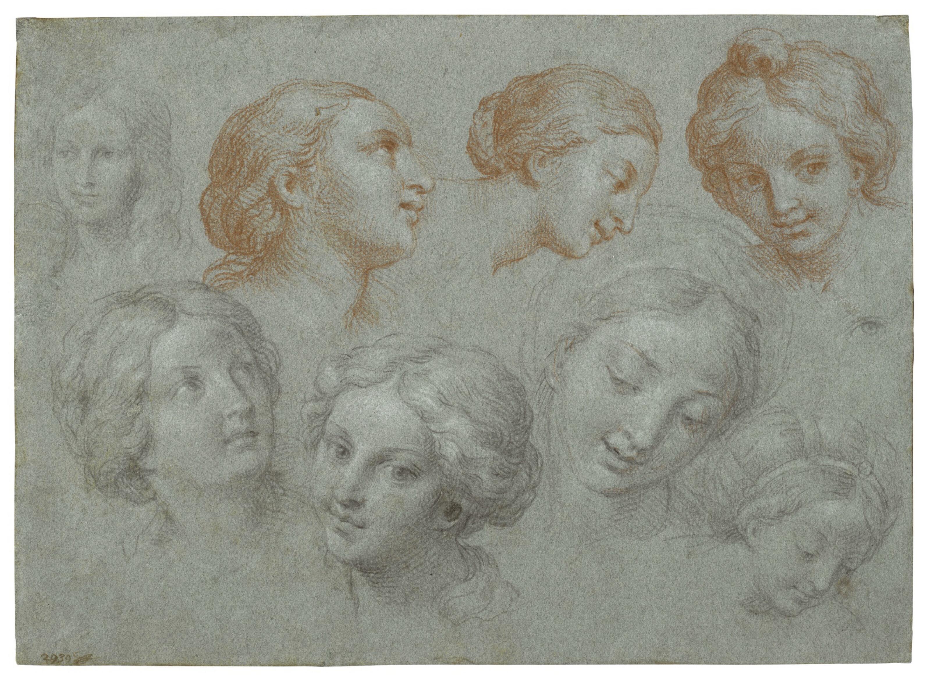 Michel Corneille The Younger - Eight studies of women’s heads
