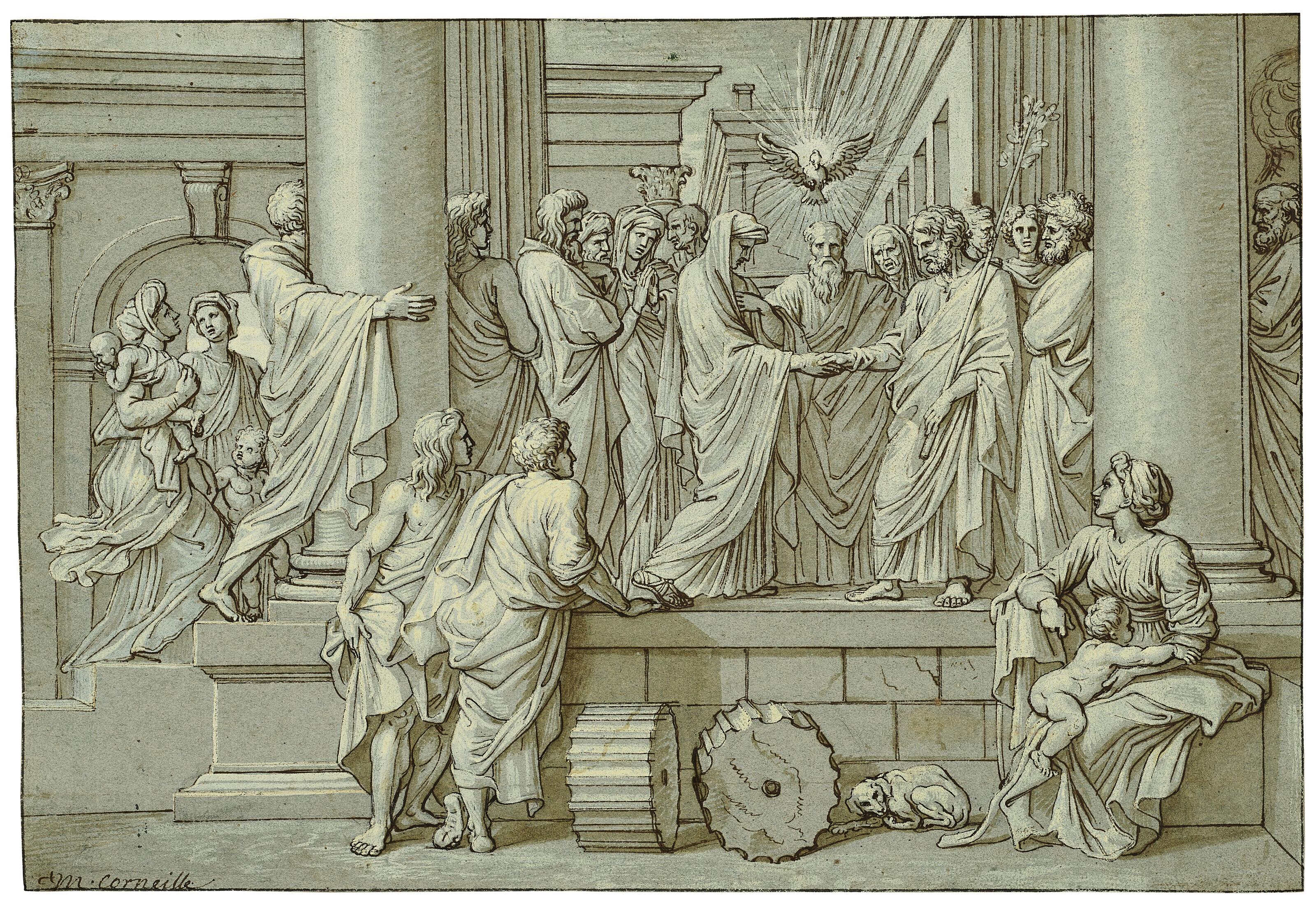 Michel Corneille the Younger - The Marriage of the Virgin, after Nicolas Poussin