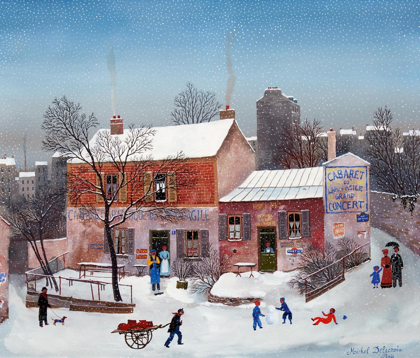 Michel Delacroix - »Le lapin agile sous la neige«.