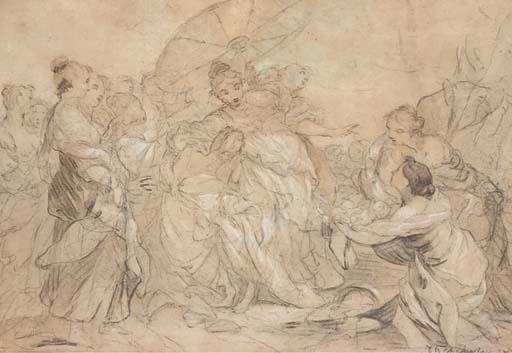 Michel-François Dandré-Bardon - Moïse sauvé des Eaux