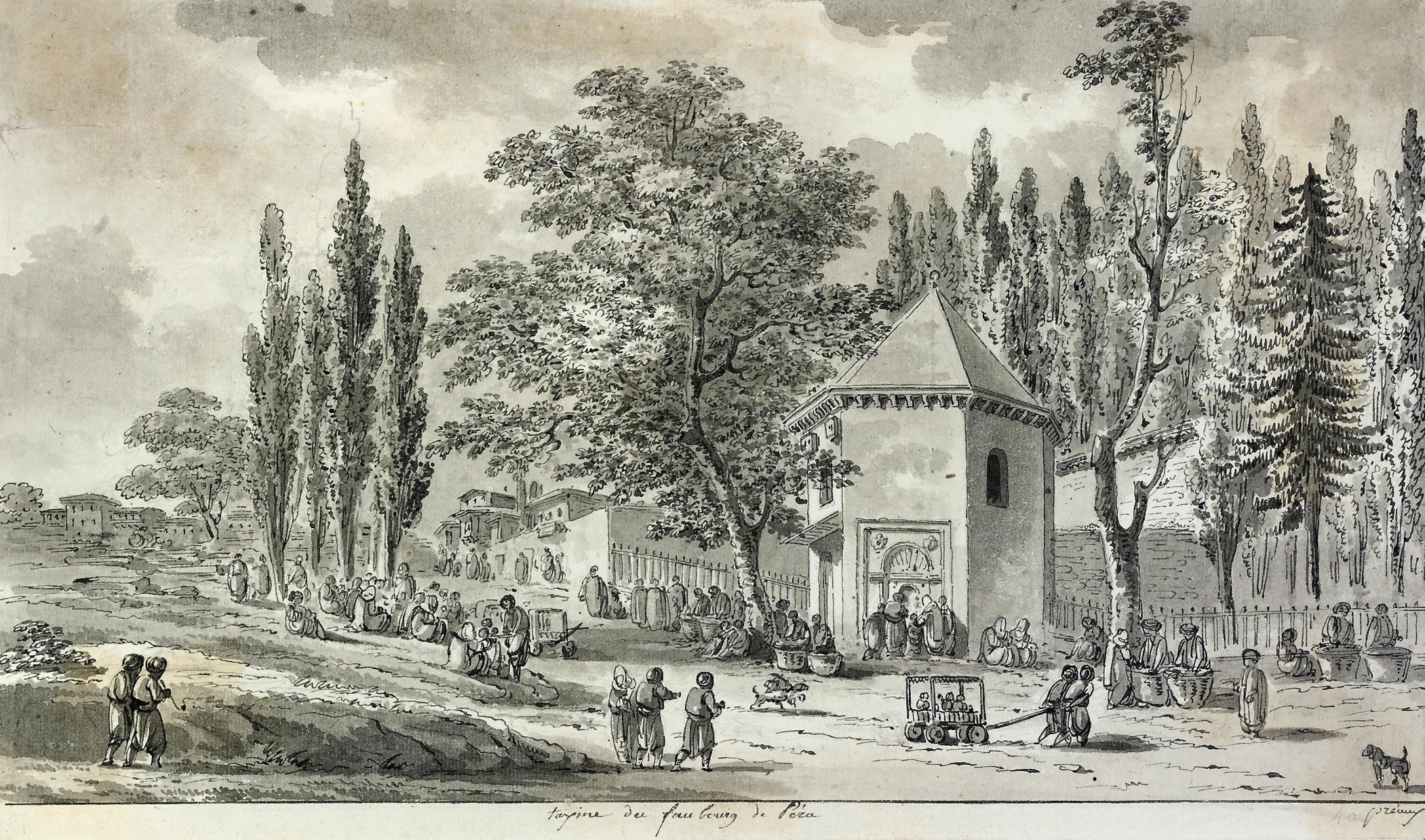 Michel-François Préault - Traders at Pera, on the Bosphorus