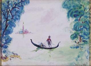 Michel Georges-Michel - Gondolier devant Venise; Le Pont Rialto; et Le Carnaval