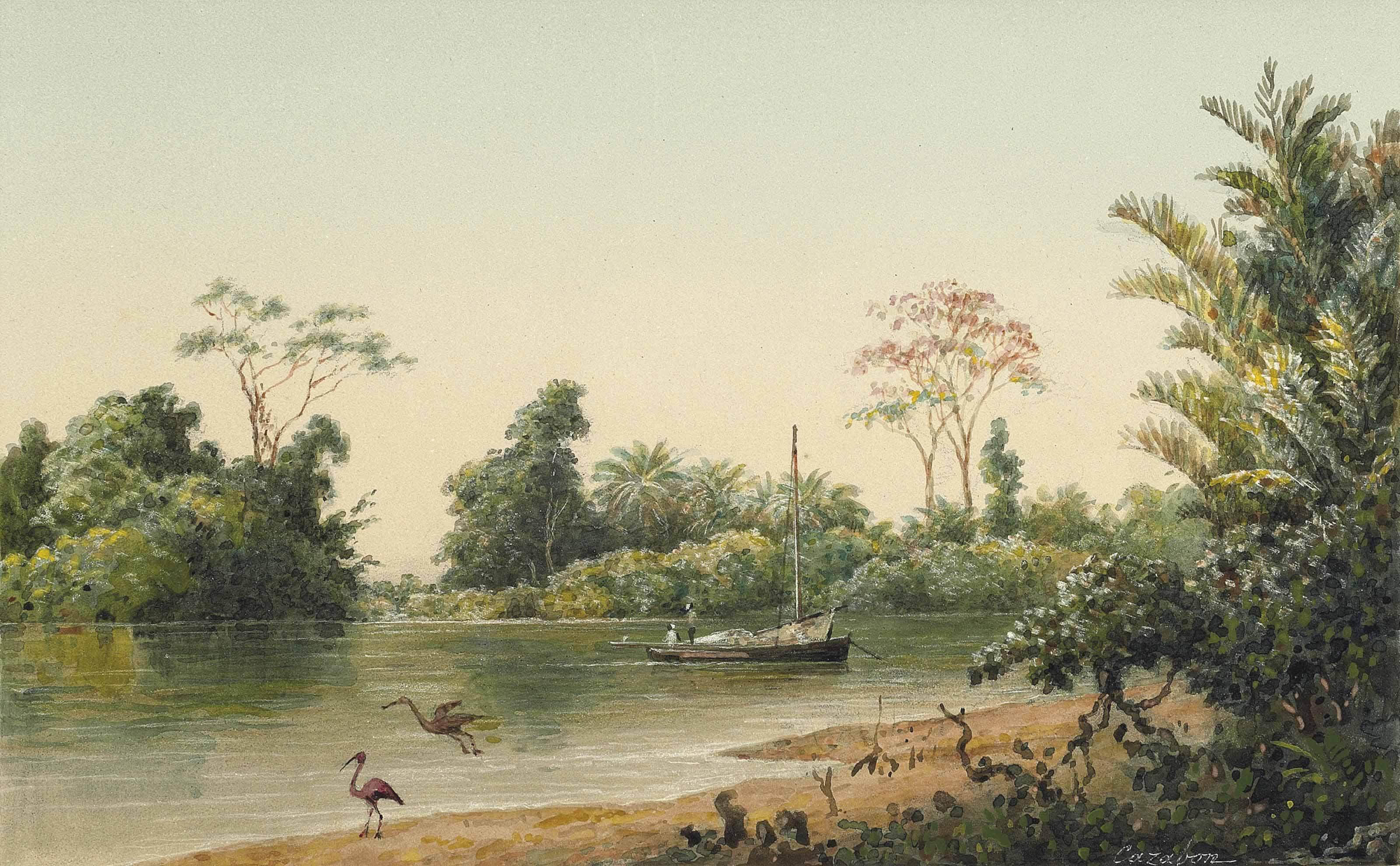 Michel Jean Cazabon - Caroni River, Trinidad