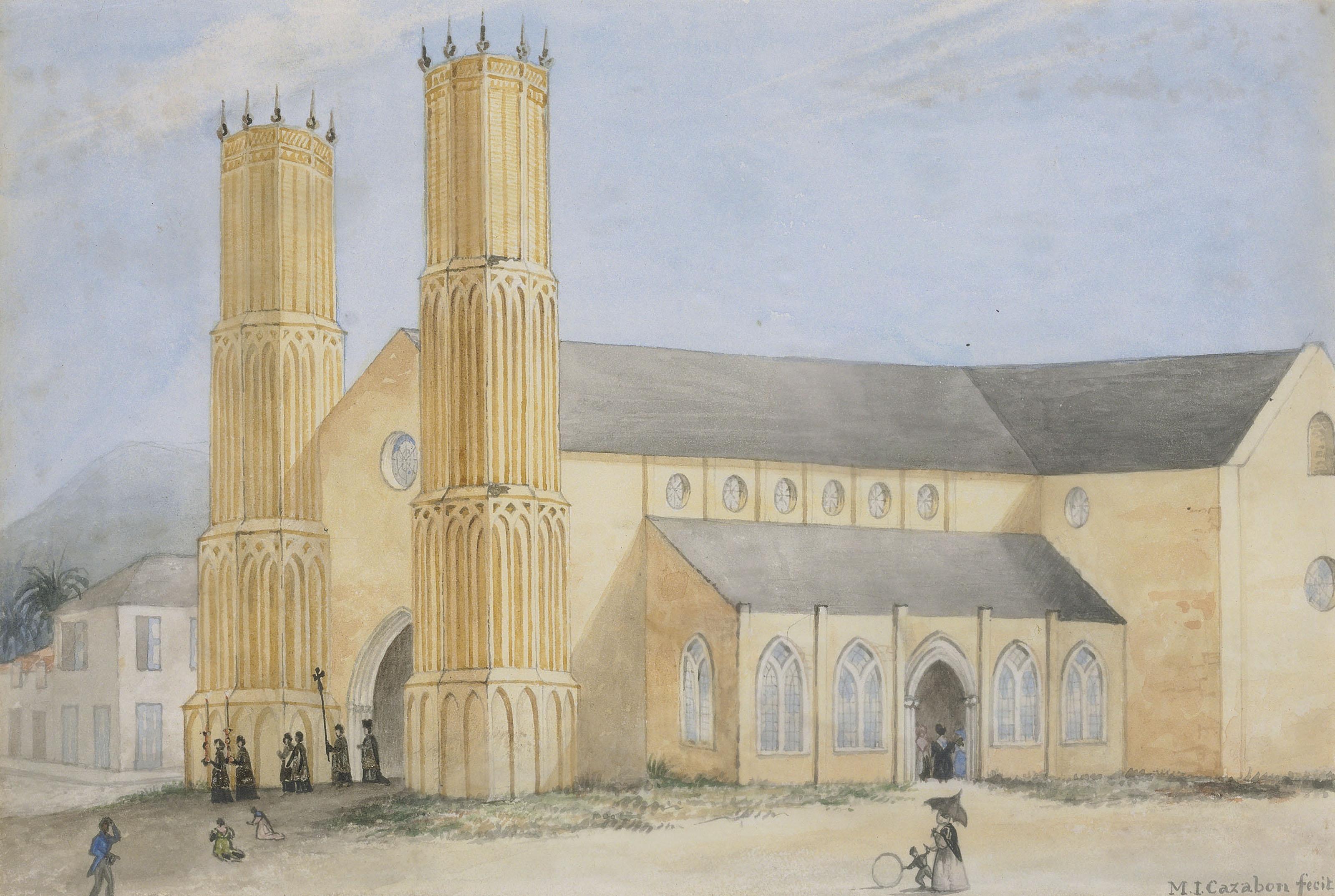 Michel Jean Cazabon - Catholic Church (Church of the Immaculate Conception), Port of Spain, Trinidad
