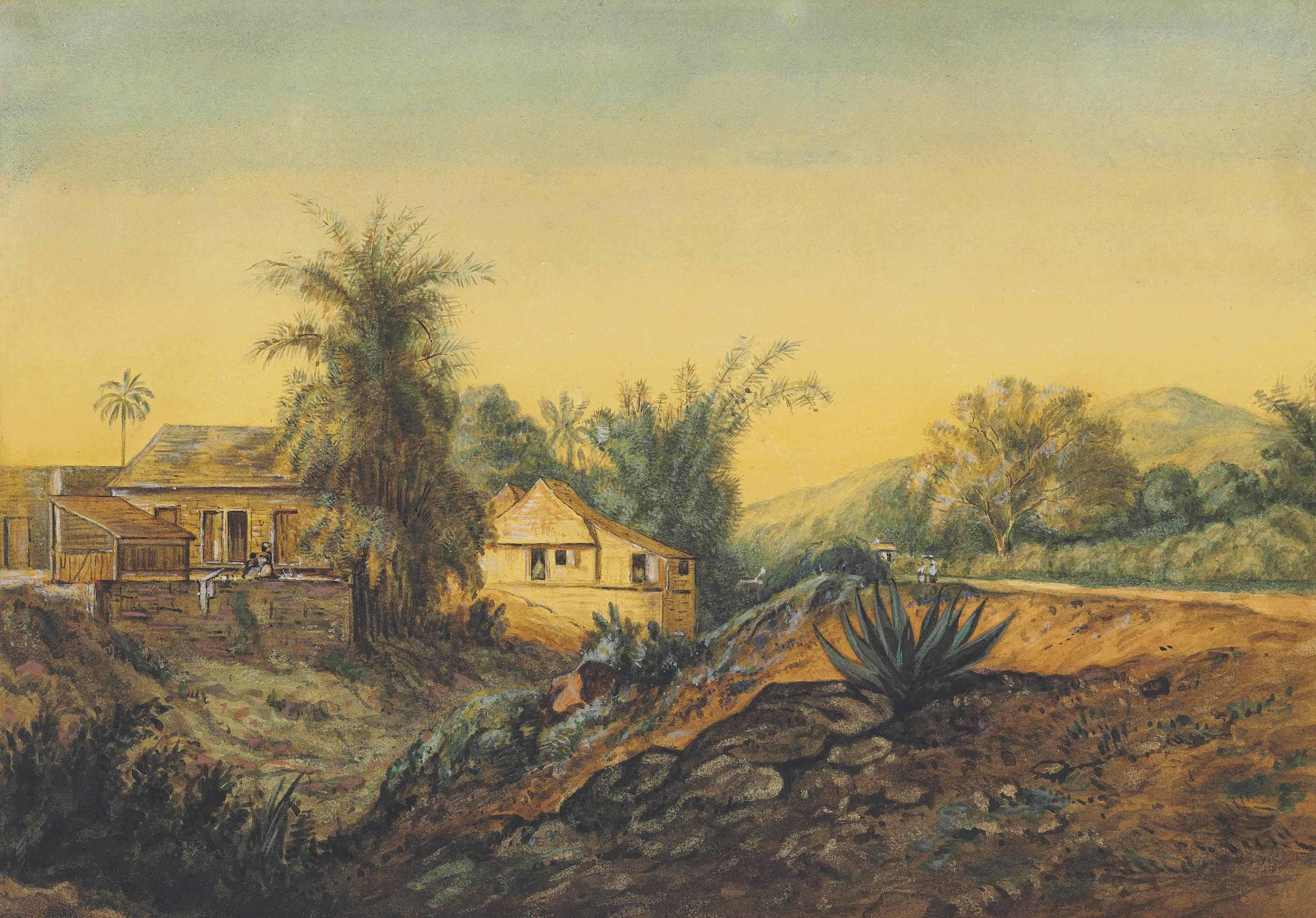 Michel Jean Cazabon - Dry River, Port of Spain, Trinidad