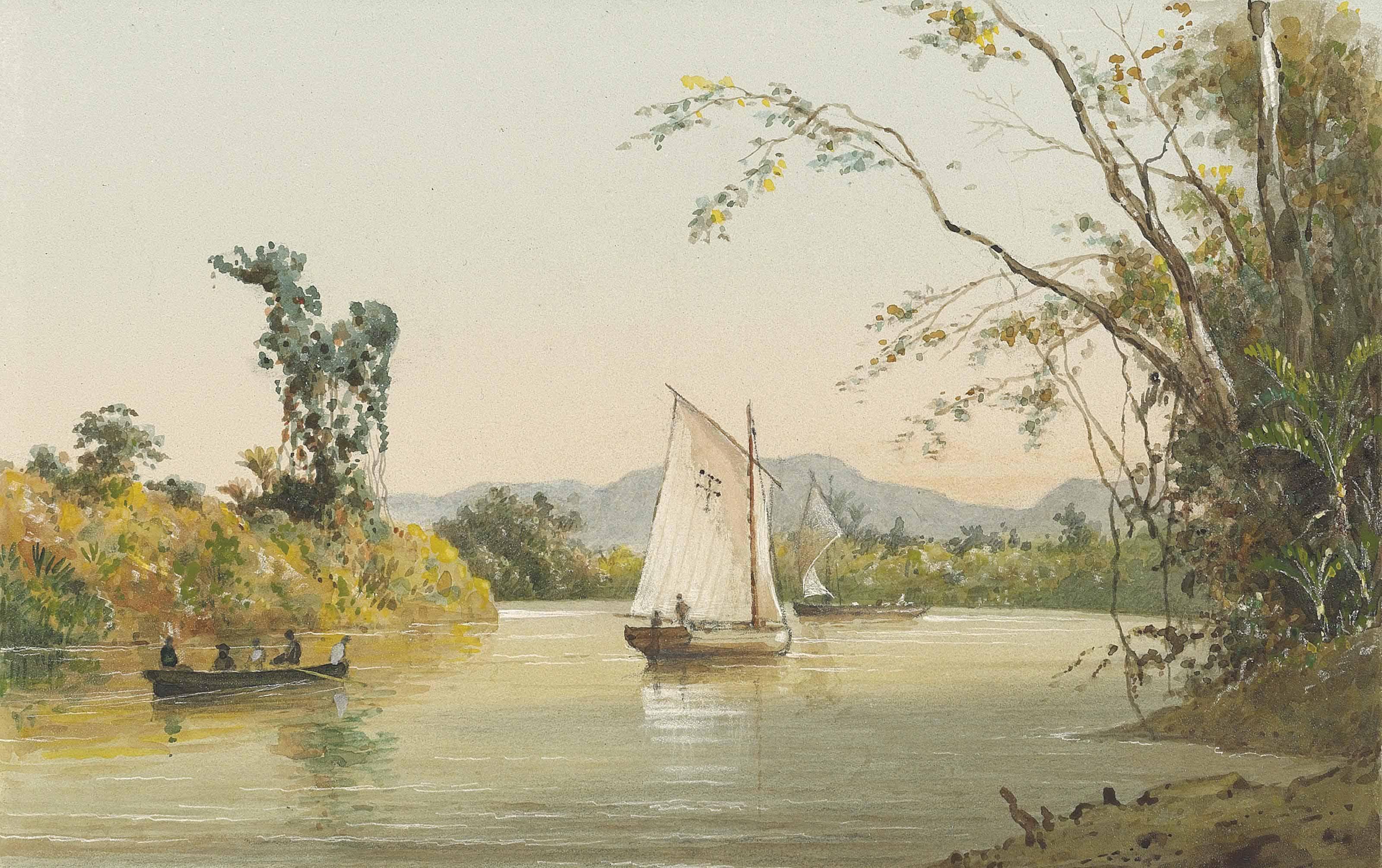 Michel Jean Cazabon - On The Caroni, Trinidad