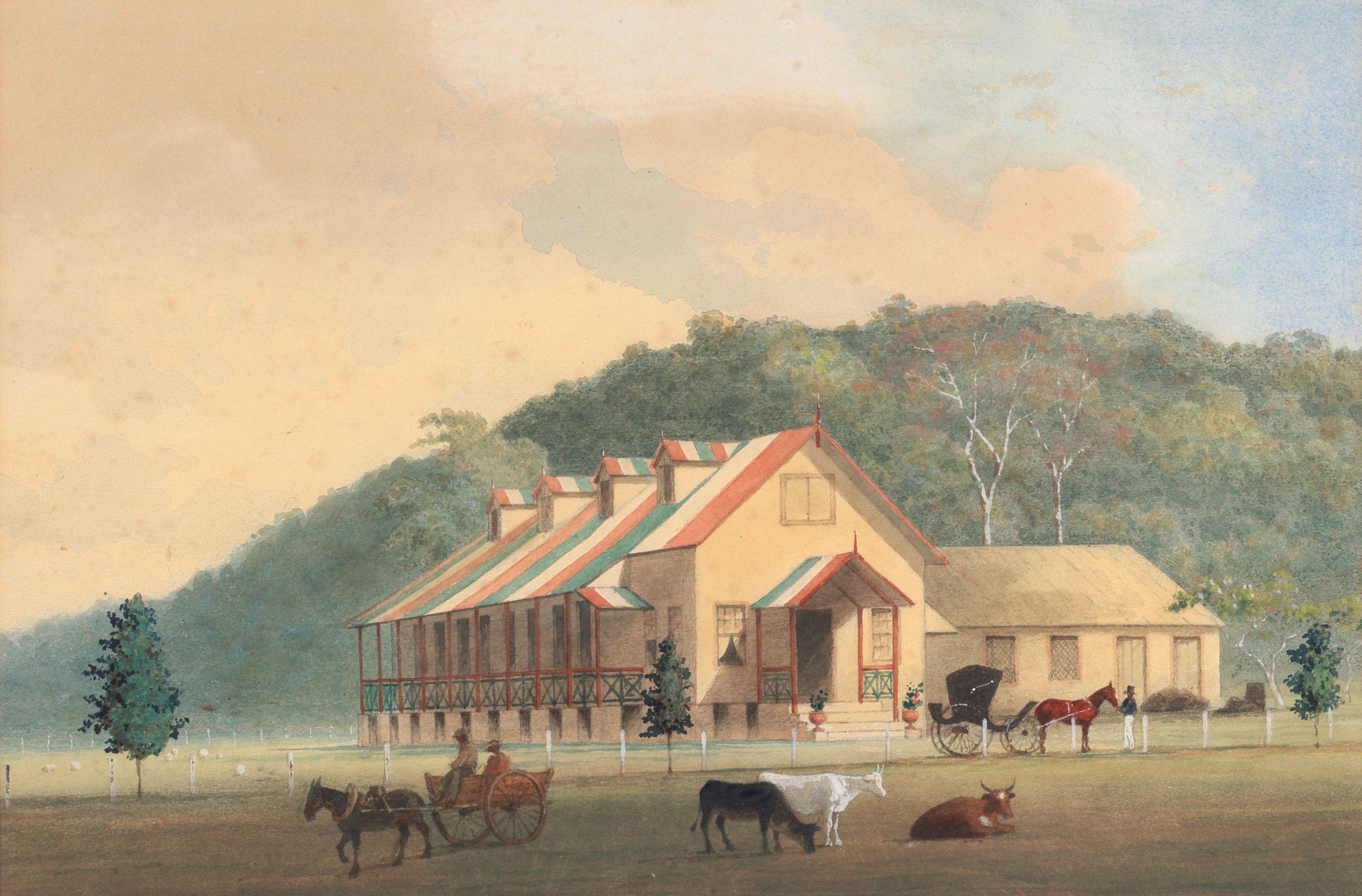 Michel Jean Cazabon - The Tucker Valley Estate house, Trinidad