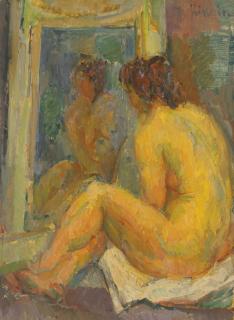 Michel Kikoïne - Femme nue devant un miroir