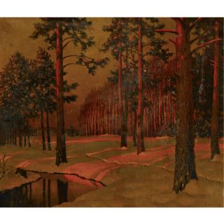 Michel Markinovitch Guermacheff - Snowy Landscape