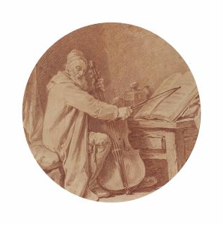 Michel-Nicolas-Bernard Lépicié - Portrait Of The Cellist Martin Bertaud