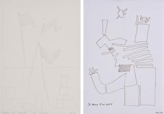 Michel Seuphor - Konvolut von 2 Papierarbeiten.