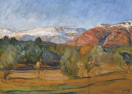 Michel Simonidy - Paysage Dans Les Alpes Maritimes