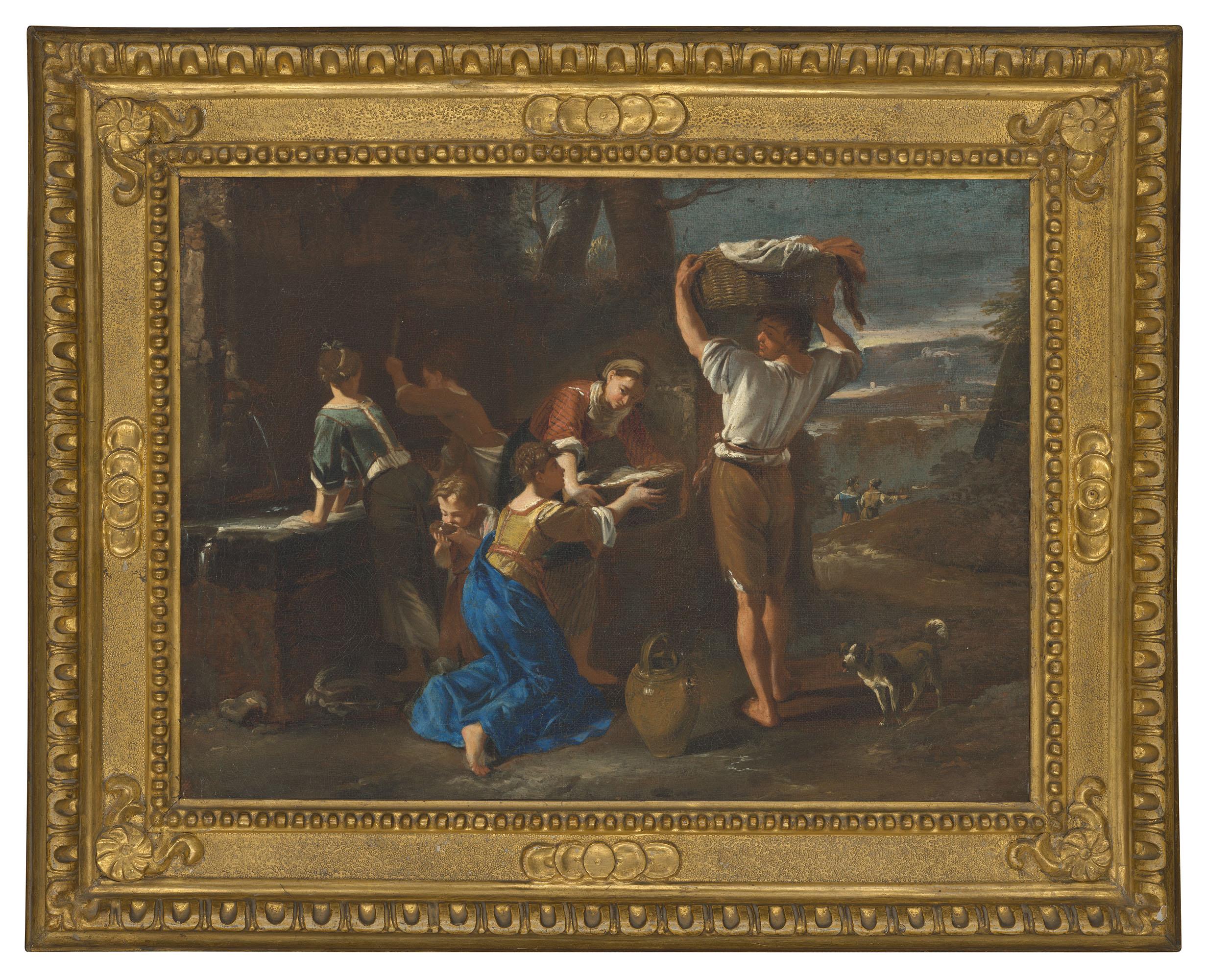 Michelangelo Cerquozzi - Washerwomen at the well