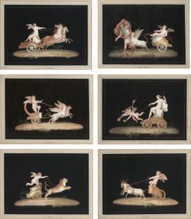 Michelangelo Maestri - Amor Pazzo; Amor Intraprendente; Amor Geloso; Amor Crudele; Amor Finto; and Union Di Amore, after Giulio Romano