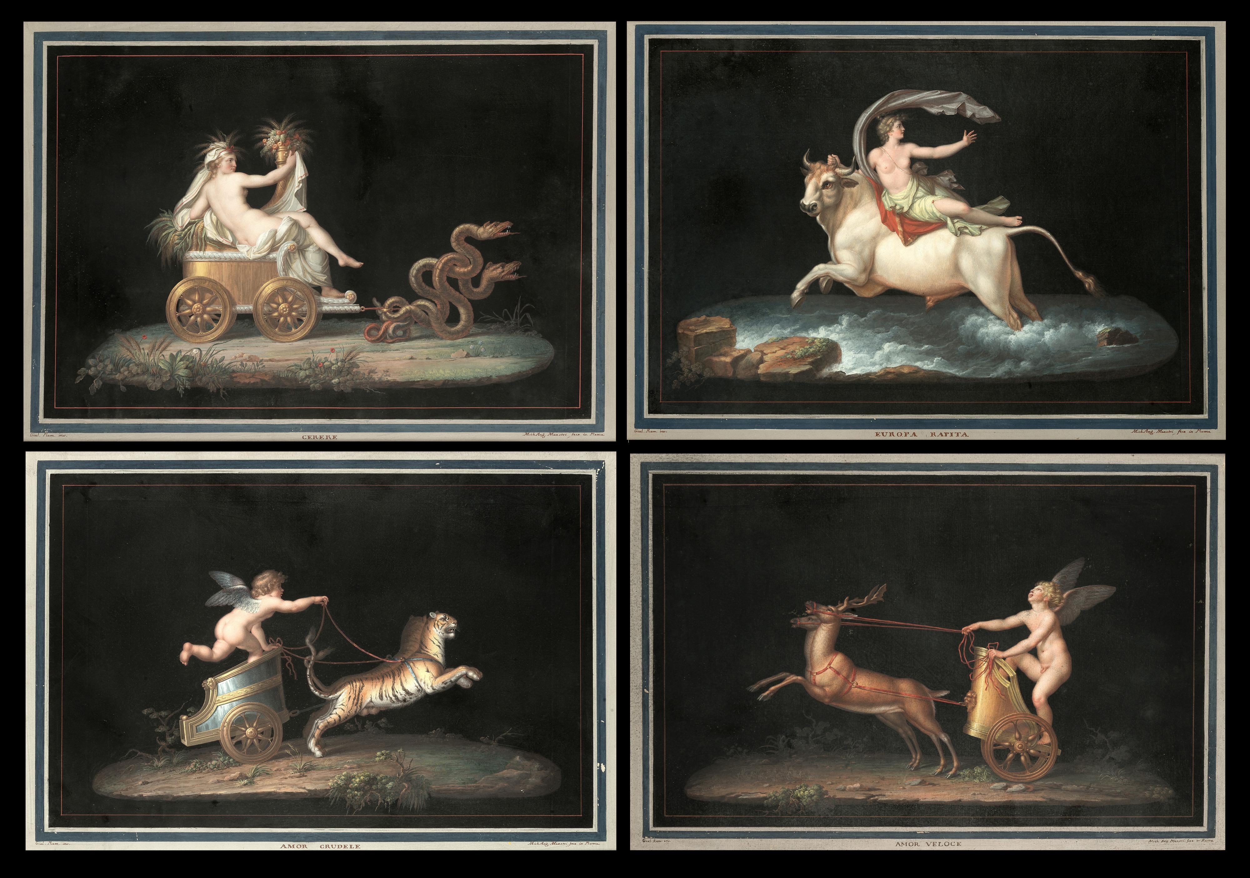 Michelangelo Maestri - Europa rapita, Cerere, Amor crudele e Amor Veloce