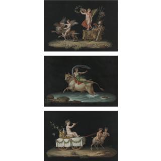 Michelangelo Maestri - Italian The Rape Of Europa, Putti Driving Chariots (Ten Works)