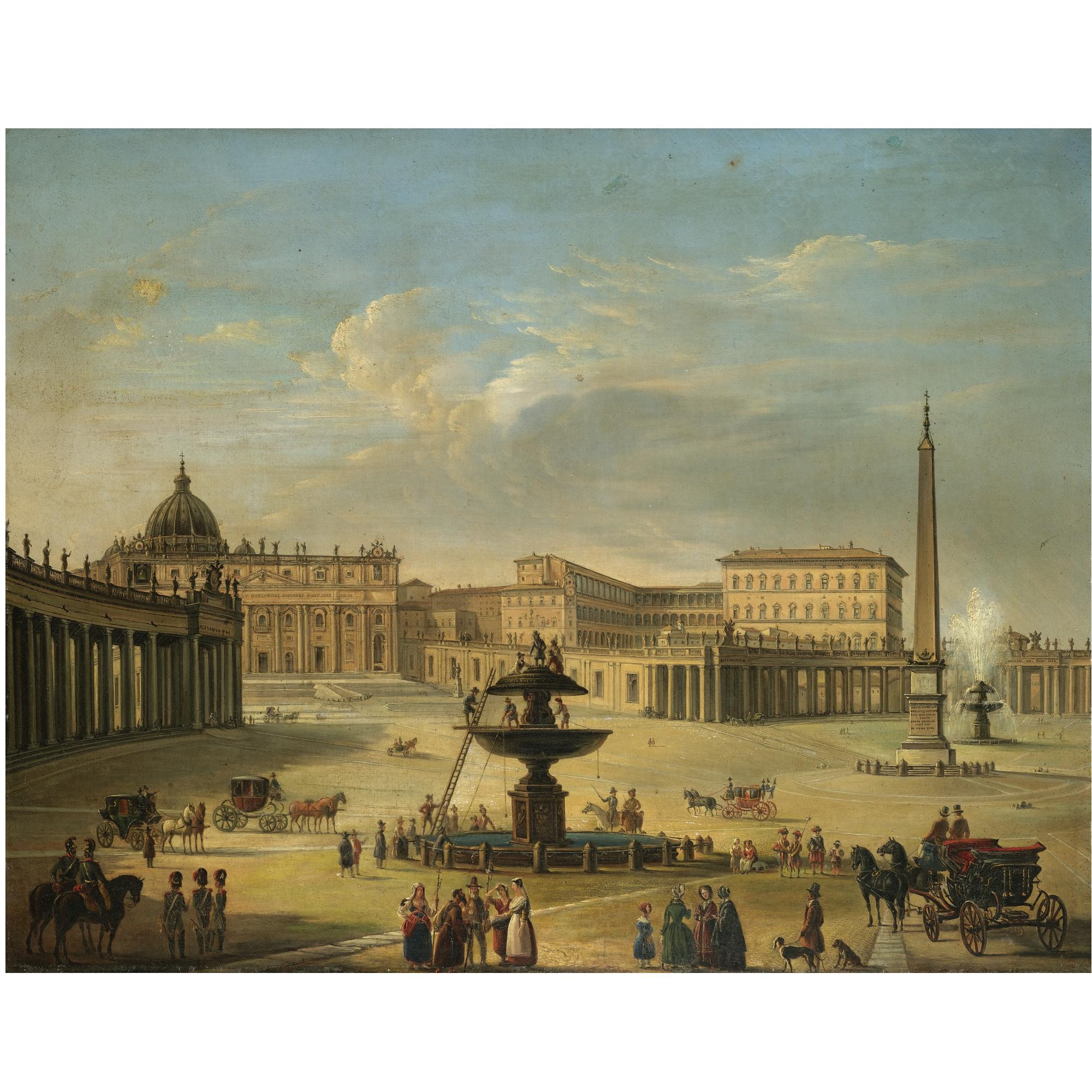 Michelangelo Pacetti - Italian Roman View Of Saint Peter\'S
