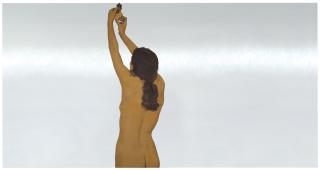 Michelangelo Pistoletto - Donna nuda che avvita una lampadina (Nude woman affixing a light bulb)