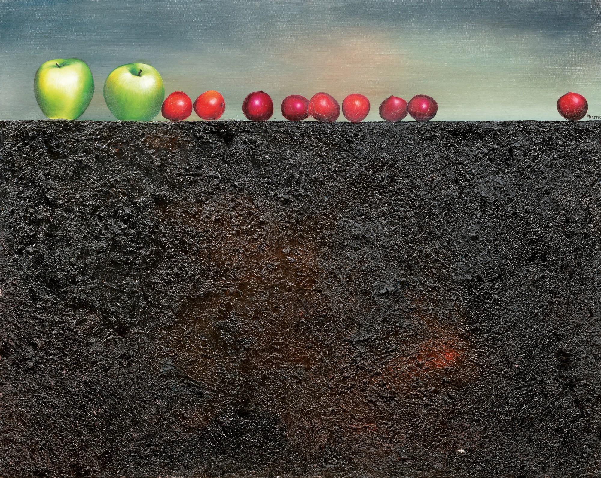 Michèle Battut - Deux pommes et neuf prunes