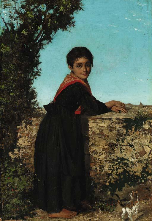 Michele Cammarano - Ragazza in attesa (Young girl waiting)