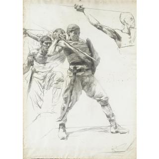 Michele Cammarano - Studio Per La Battaglia Di Dogali