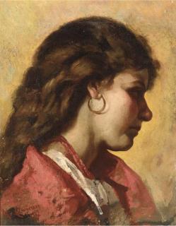 Michele Cammerano - Ritratto di una ragazza