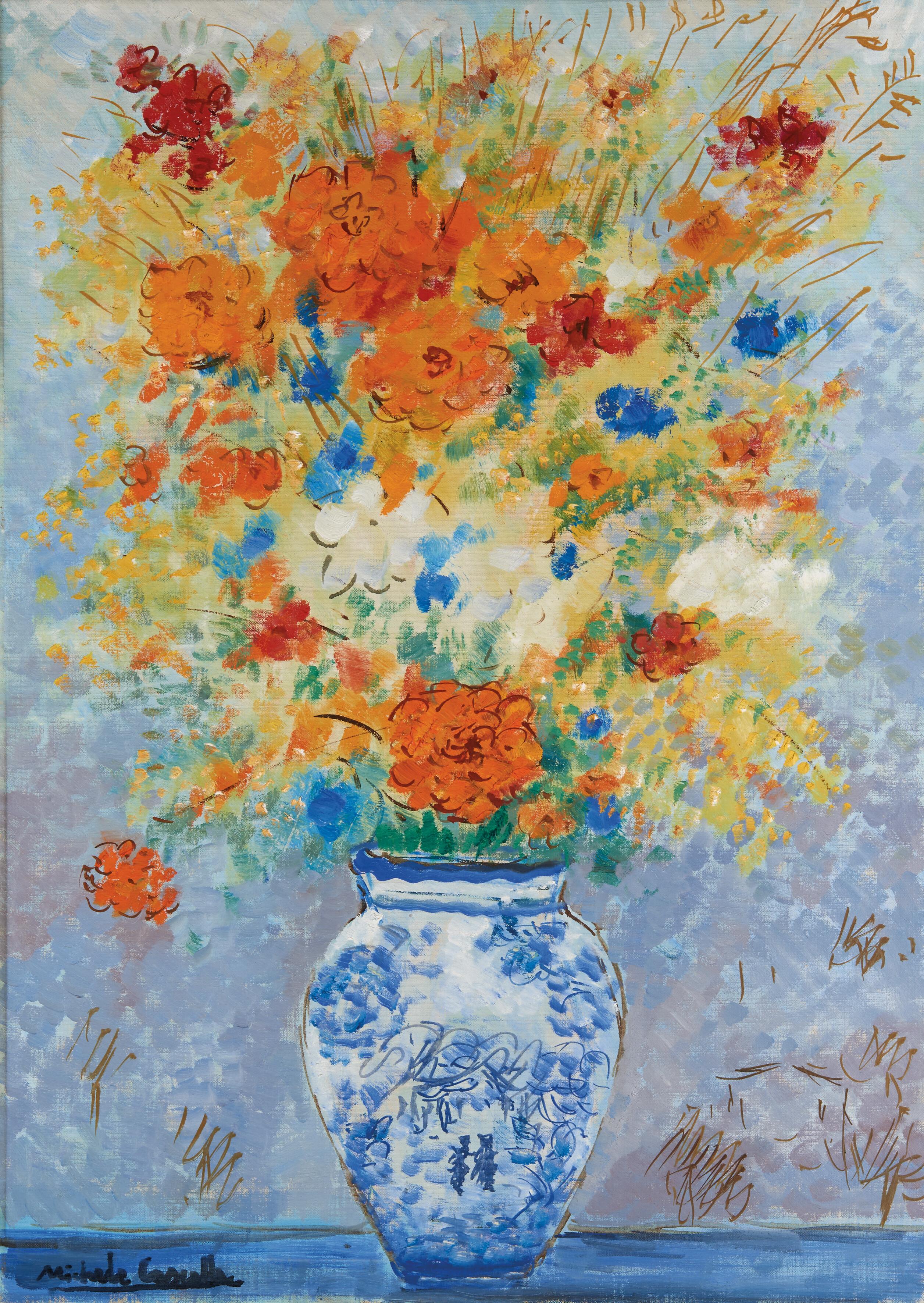 Michele Cascella - Composizione con fiori