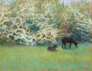 Michele Cascella - Giumenta e puledro