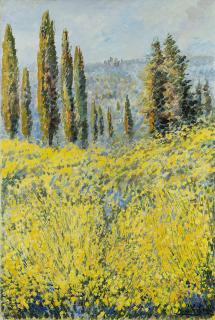 Michele Cascella - Paesaggio senese