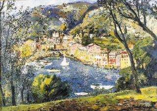 Michele Cascella - Portofino dall\'alto N. 2