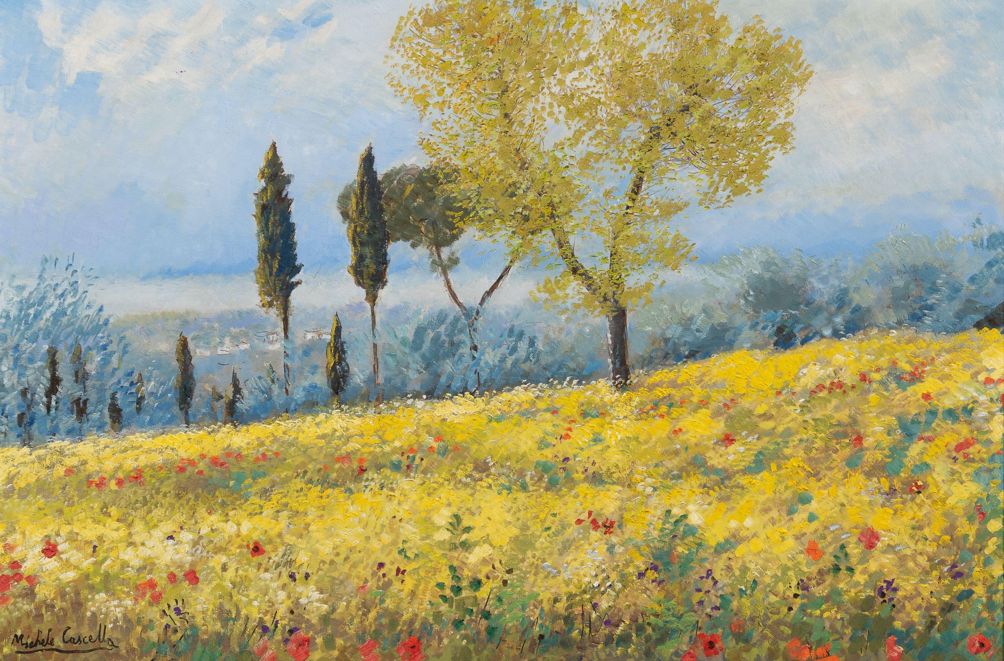 Michele Cascella - Sunny Hillside in Tuscany