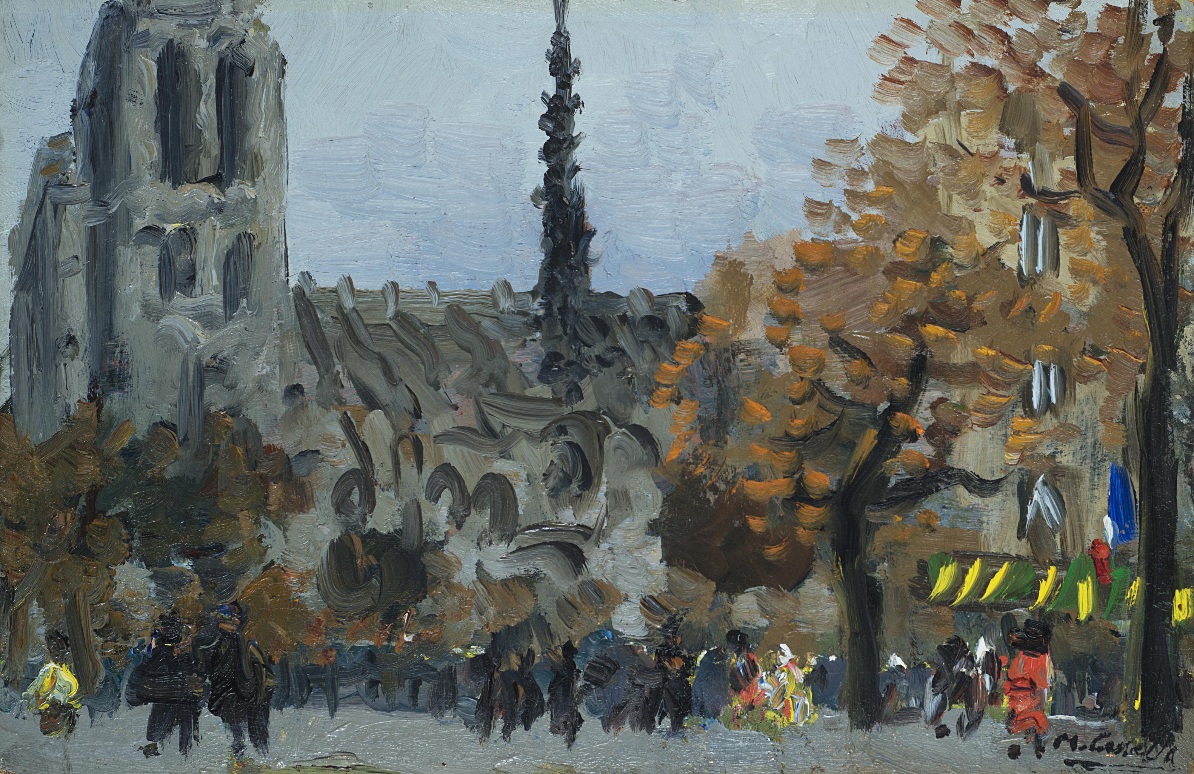 Michele Cascella - Veduta su Parigi