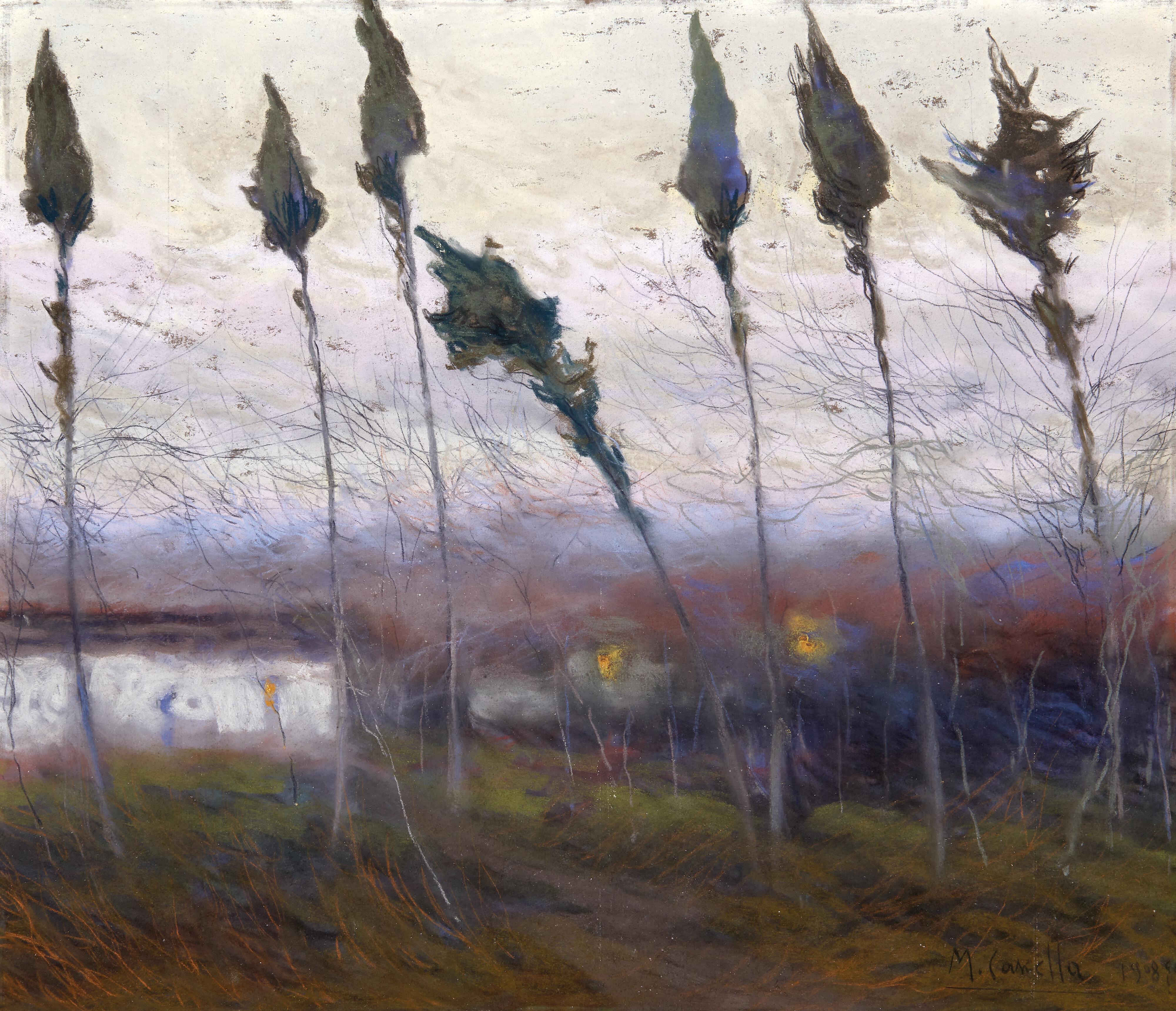 Michele Cascella - Vento tra i pioppi