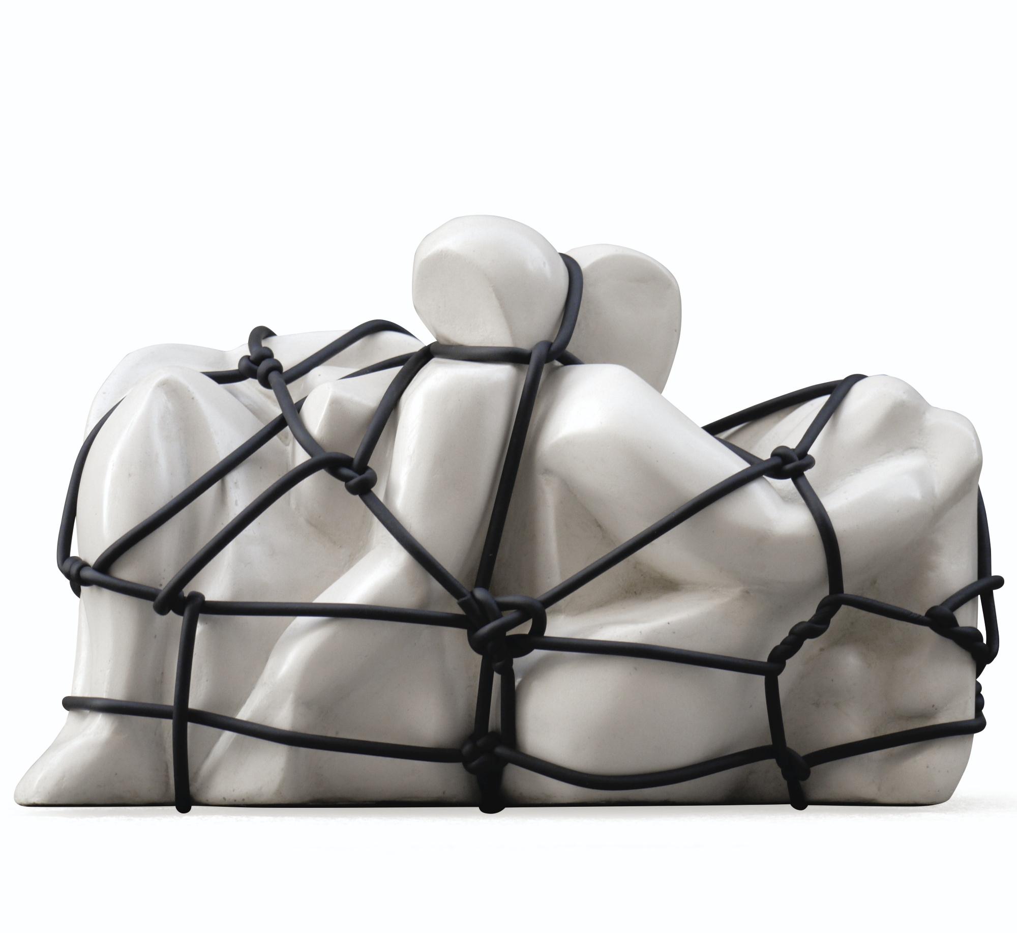 Michèle Chast - Confidencesresin With Powder Of Marble And Neoprene Wire